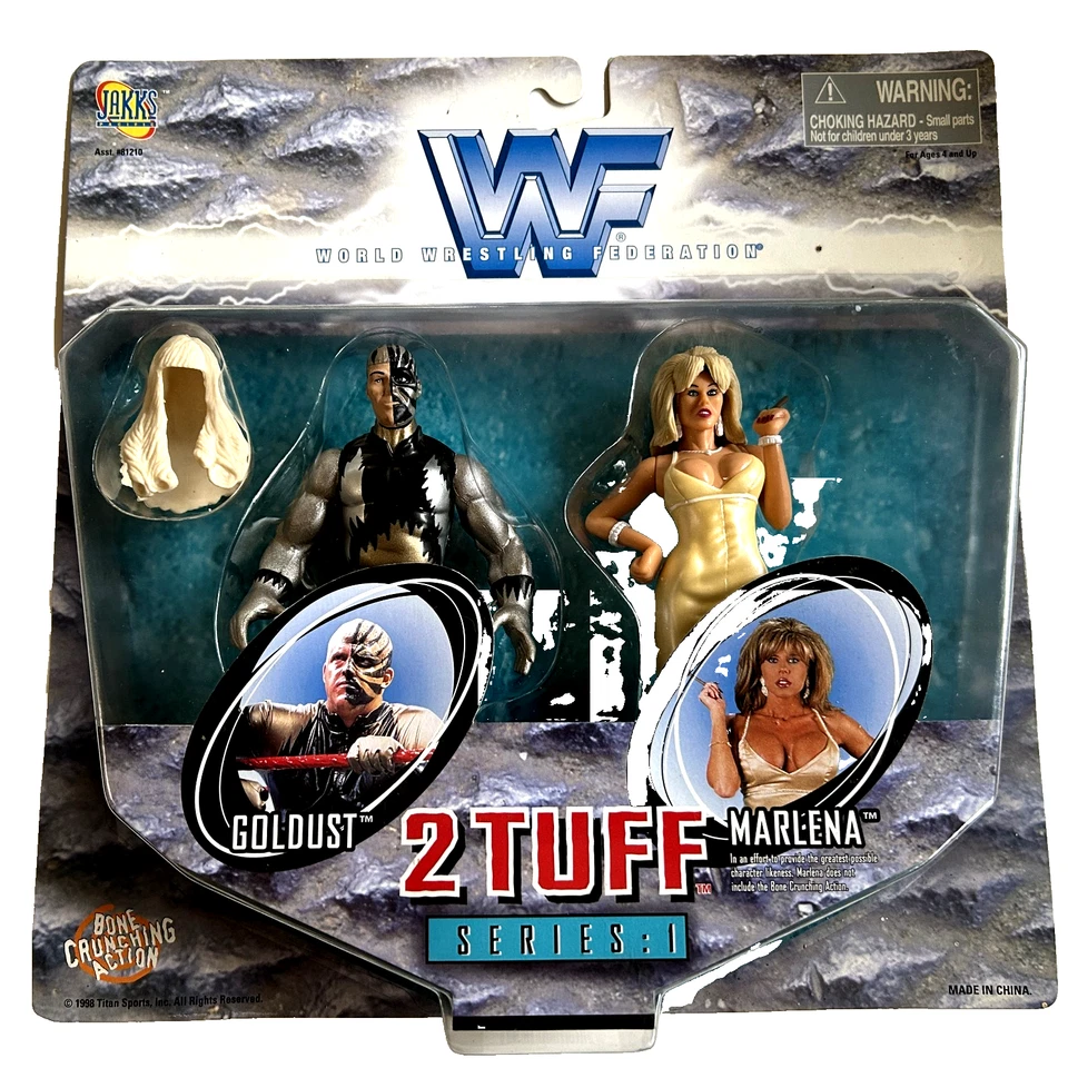 WWF TAG TEAMS 四套 - CHYNA/HHH、GOLDUST/MARLENA、Godwins、BLACKJACKS 全新带盒 — 第 3/4 张图片