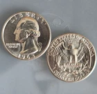 1963 (P) Washington Quarter Brilliant Uncirculated 90% Silver - Set Of 2