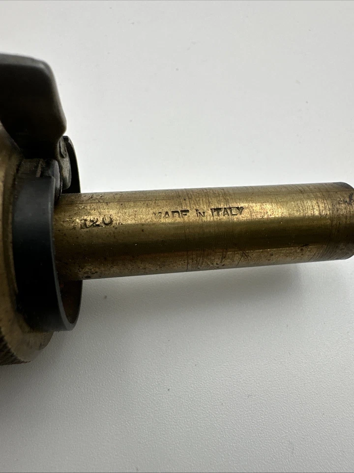 Cuerno en polvo CVA 7" medida en polvo negro latón hecho en Italia Foto 3 de 4