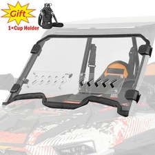 2 IN 1 Vented Front Full Windshield for Polaris RZR XP 1000/4 Turbo/4 2019-2023