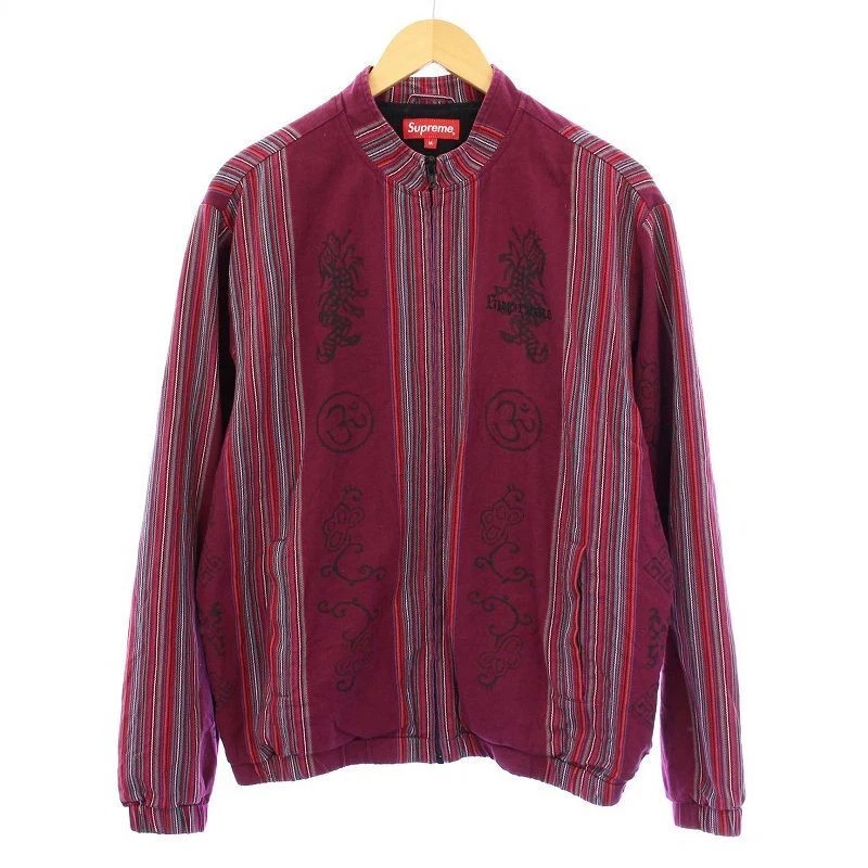 Veste batik rayée tissée Supreme 18SS veste batik tissée rayée vêtement d'extérieur M