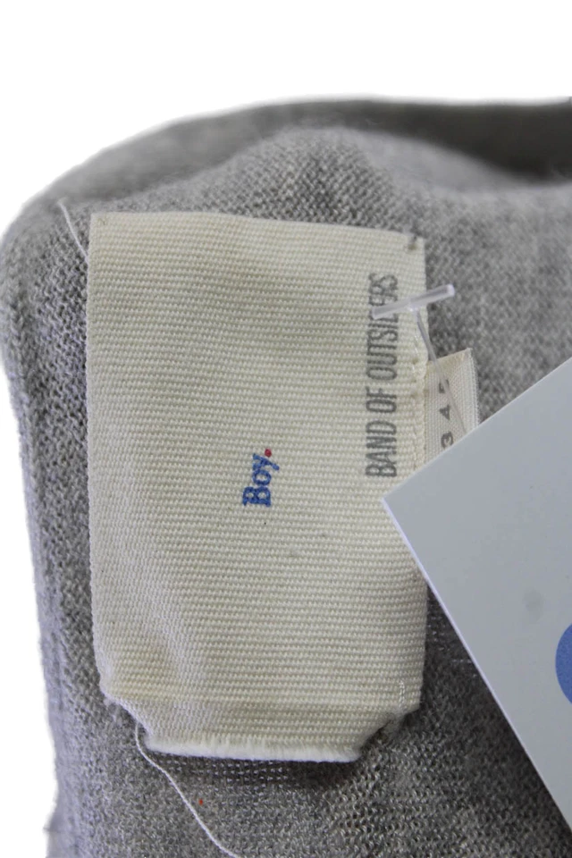 Niño. Cárdigan Band Of Outsiders para mujer de seda cachemir a rayas gris talla 1 Foto 4 de 4