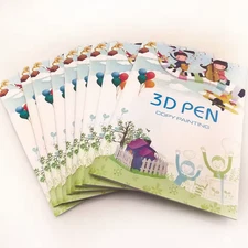 3D Printing Pen Drawing Book Reusable Pattern Template for Kids Gift