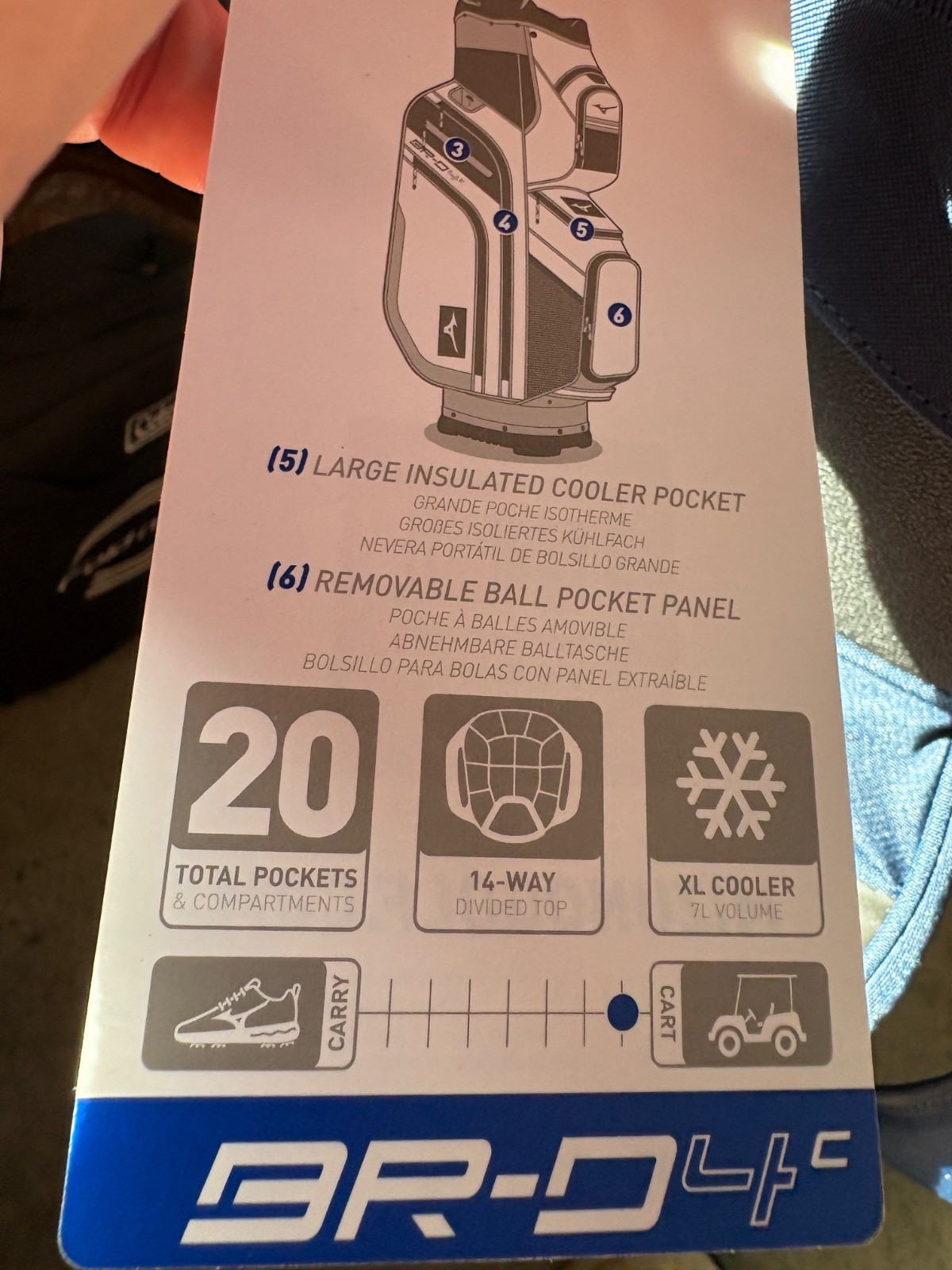 NEW! ~ Mizuno Golf 2025 BR-D4C Cart Bag ~ 14-Way Top ~ Classic Mizuno Blue