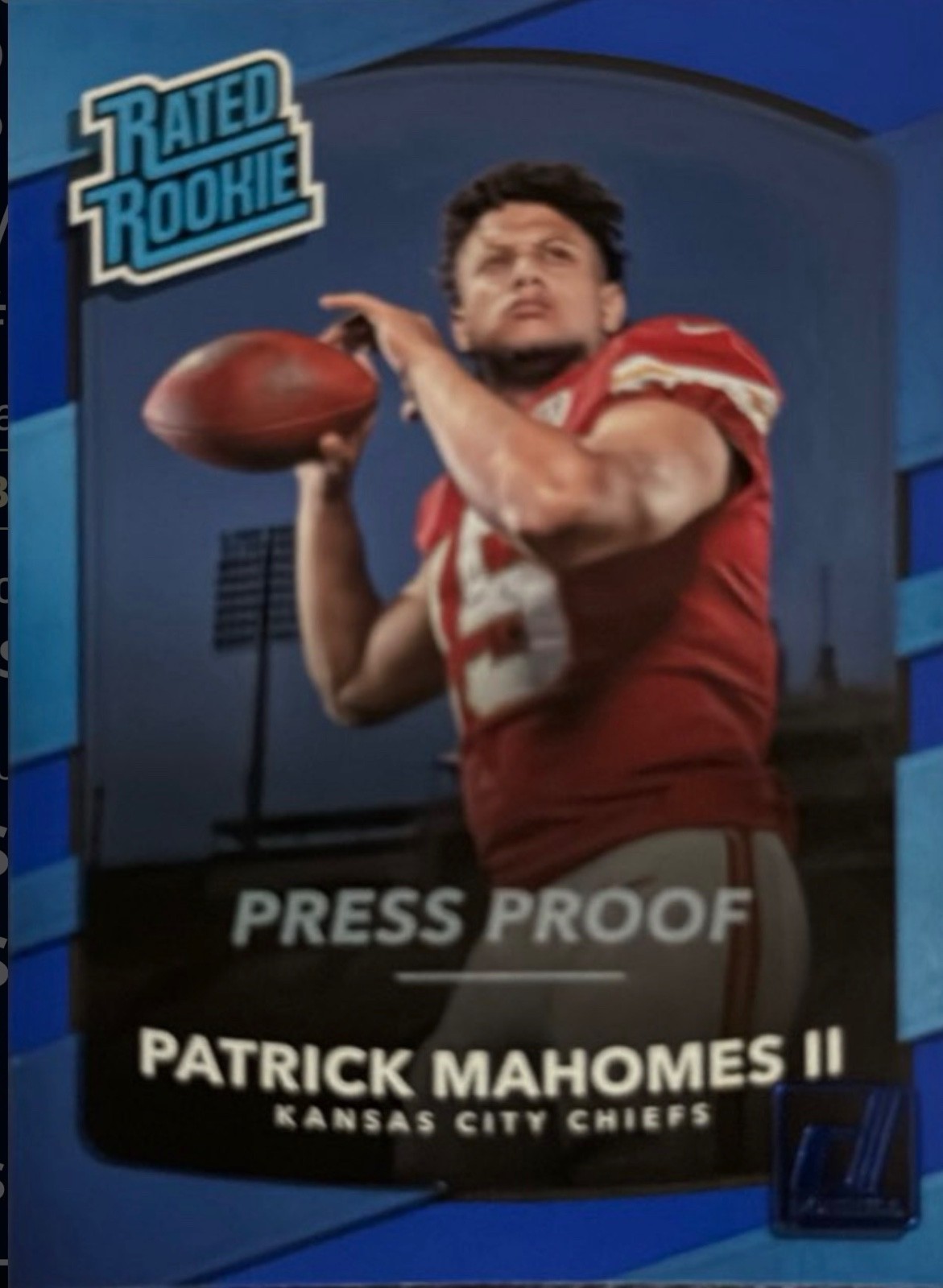 2017 Donruss Optic - Rated Rookie Patrick Mahomes II #177 Blue Prizm /149 (RC)