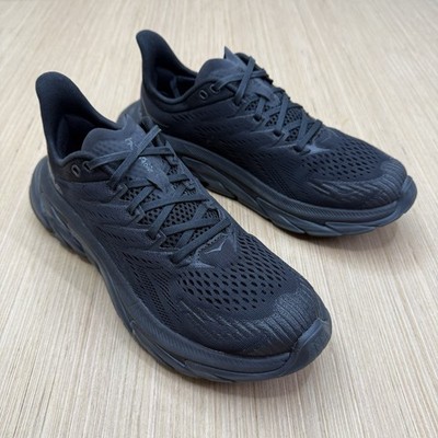 Hoka Clifton Edge Black Running Athletic Shoe Men 7 Women 8.5  - NO INSOLES