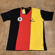 Vintage Germany Soccer Team Bitburger Beer Shirt Size L Deutscher Football NWT