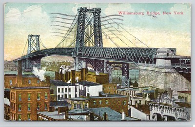 New York New York NY Williamsburg Bridge East 62Nd St Studio Club 1912 Postcard