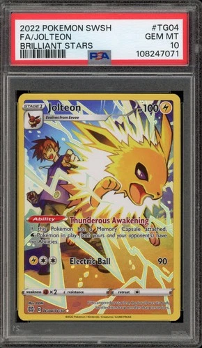 Pokemon Jolteon Brilliant Stars Trainer Gallery Full Art #TG04 PSA 10 Gem Mint