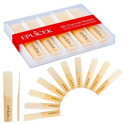 10 Pack Bb Clarinet Reeds 2.5 Strength for Beginner and Player Strength 2.5