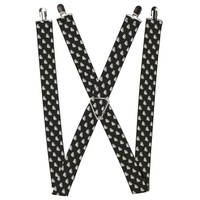 Buckle-Down Suspenders, Diamonds Diagonal Black White 1.5-Inch Wide (Us Import)