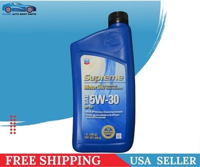 Chevron Supreme SAE 5W-30 Eng Motor Oil 1 Quart Sealed NOS API SN ILSAC GF-5 Gas