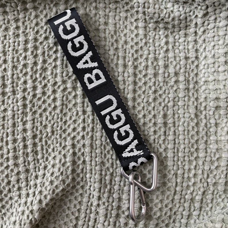 BAGGU Logo Keychain Key Ring Black and White 🖤 Used In Great Condition!