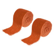 2 Inch Velvet Ribbon, 2 Roll Total 6 Yard Frayed Ribbon, Orange