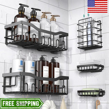 Adhesive Shower Caddy, 5 Pack Rustproof Stainless Steel Bath Organizers