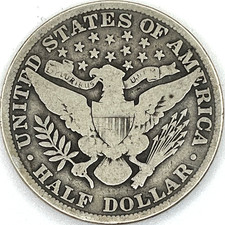 1913 Barber Silver Half in SAFLIP® - VG- (Good+) Details Scratched