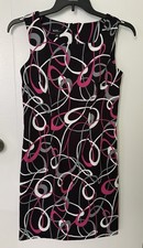 ALYX Sheath Dress Sleeveless Stretch Black Pink Women’s Size 8 Career