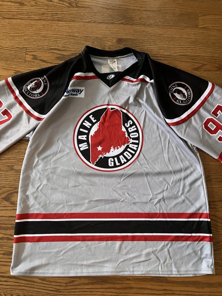 Camiseta deportiva de hockey Maine Gladiators #97 Cavers OT deportiva para hombre grande Foto 3 de 4