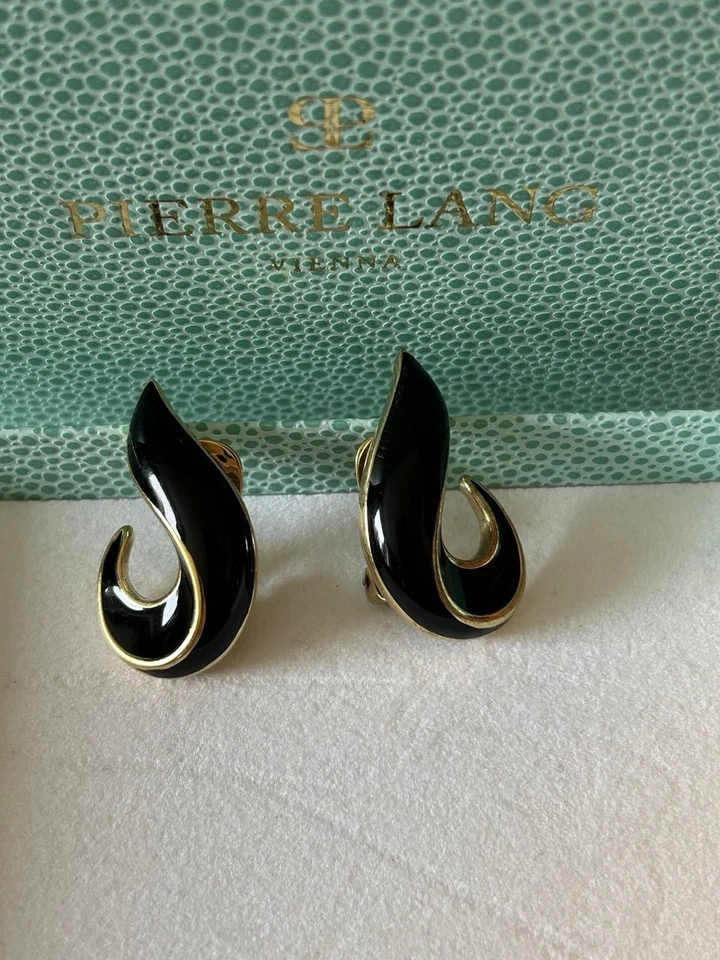 Pierre Lang Ohrclips mit Emaille - Bild 2 von 4
