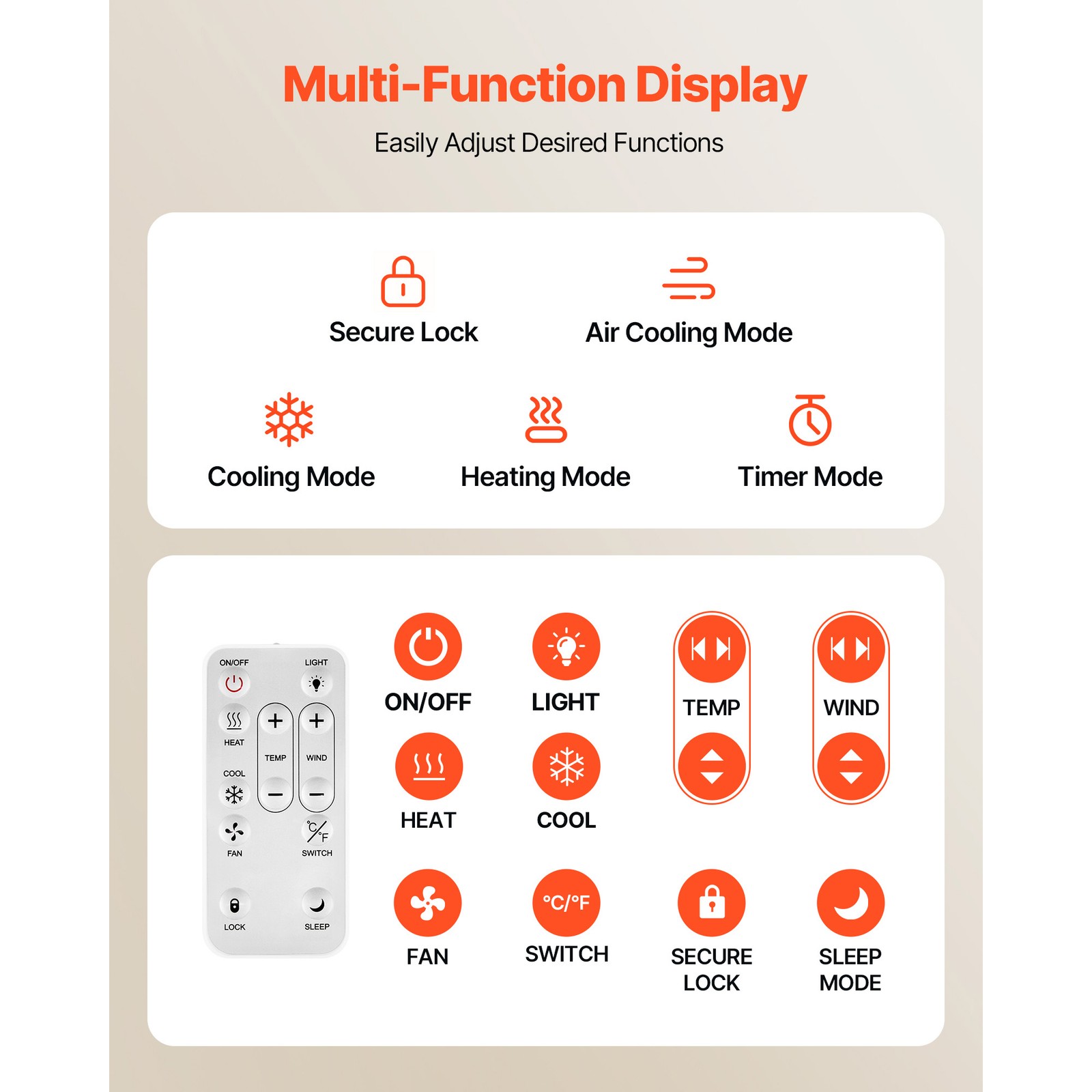 4 Inch Room to Room Fan 2-in-1 300 CFM Through Wall Fan Remote Control