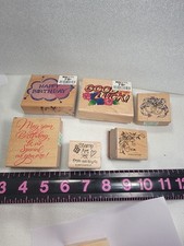 rubber stamp mixed lot for crafting good luck wedding happy birthday