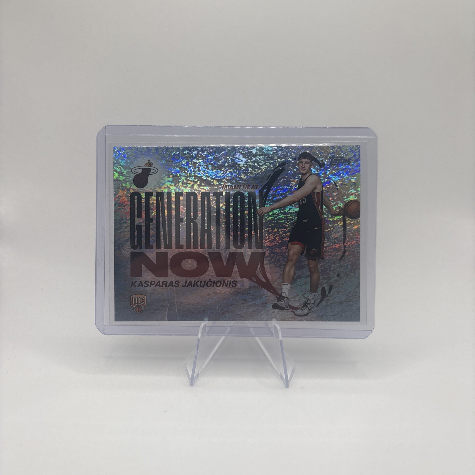 Kasparas Jakucionis Generation Now Holo Foil Rookie 2025/26 Topps Card  Heat