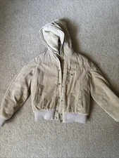 Mod Maid Women’s Corduroy Fleece Lined Double Zip Hooded Jacket