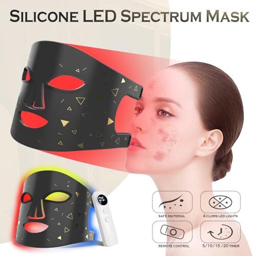 TADOUNE LED Light Therapy Face Mask Red Blue Light Therapy Mask FSA HSA