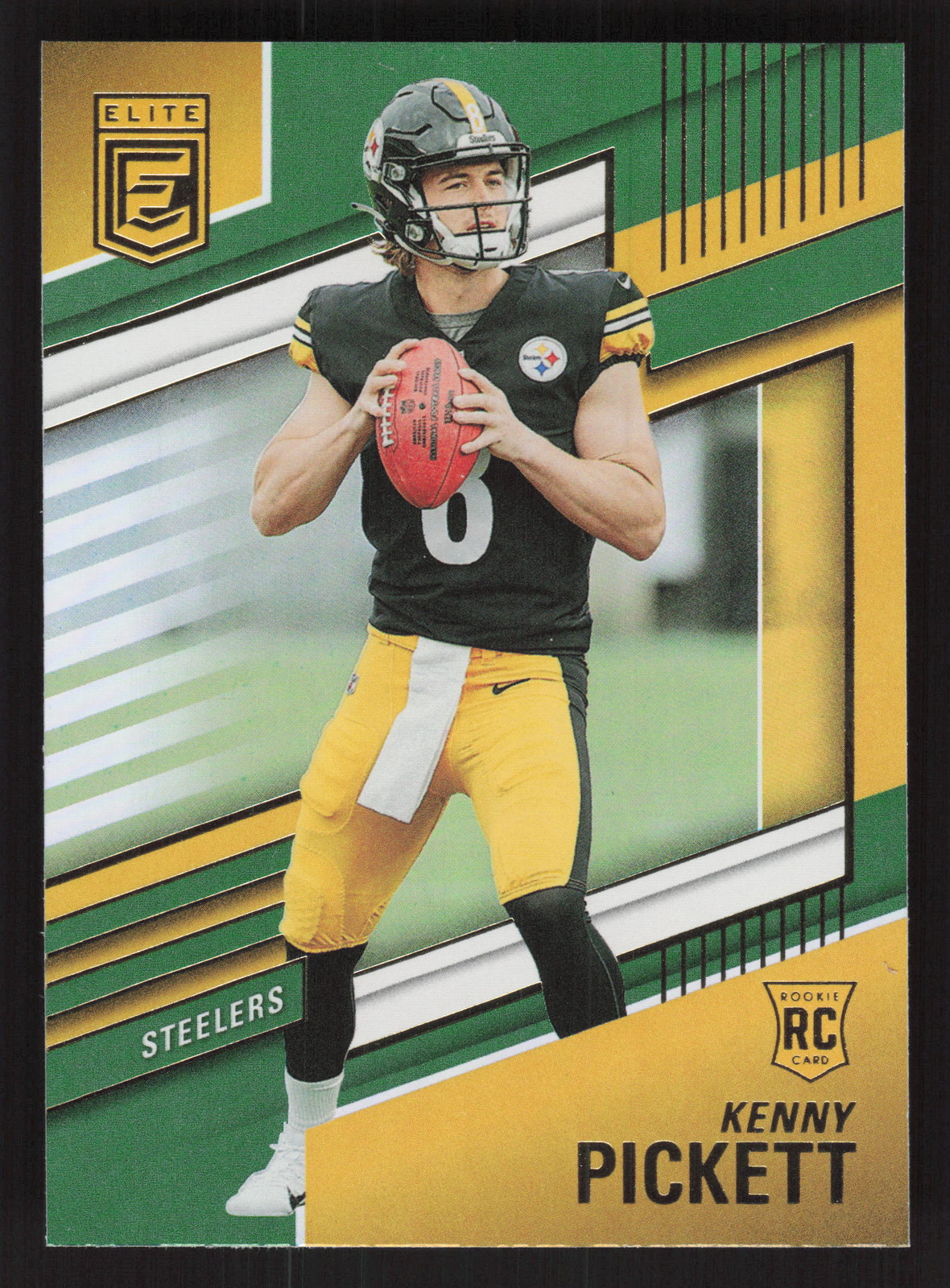 2022 Donruss Elite #101 Kenny Pickett Green Parallel RC Pittsburgh Steelers