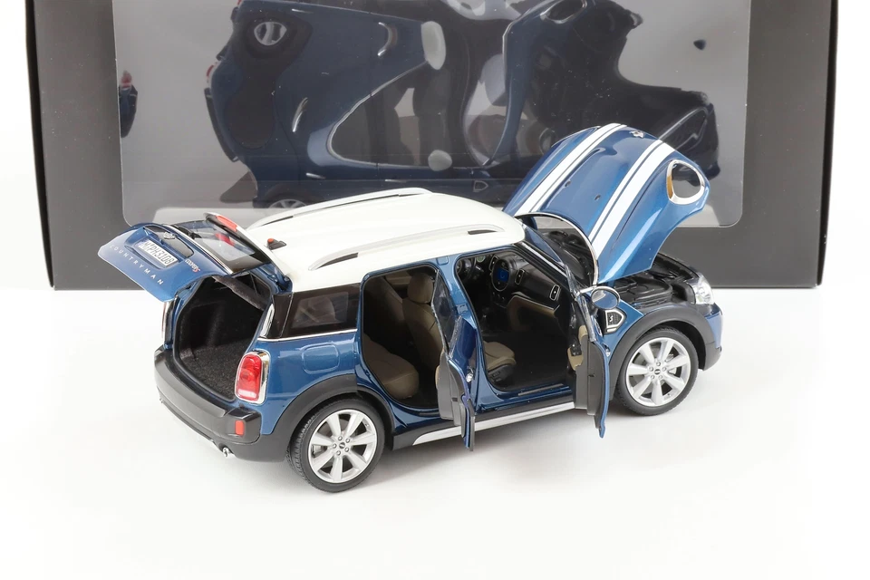1:18 Kyosho Mini Cooper S Countryman F60 Blu Isola/ Bianco Versione Dealer - Immagine 4 di 4