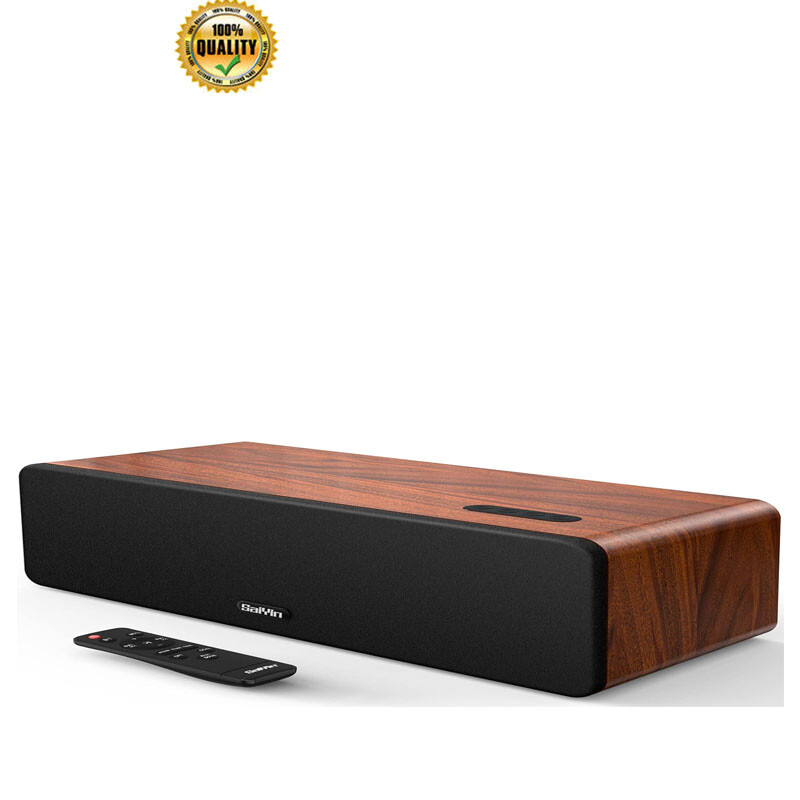 Soundbar 16.5'' Wooden Speakers Home Theater Surround TV Projector Record Player-image