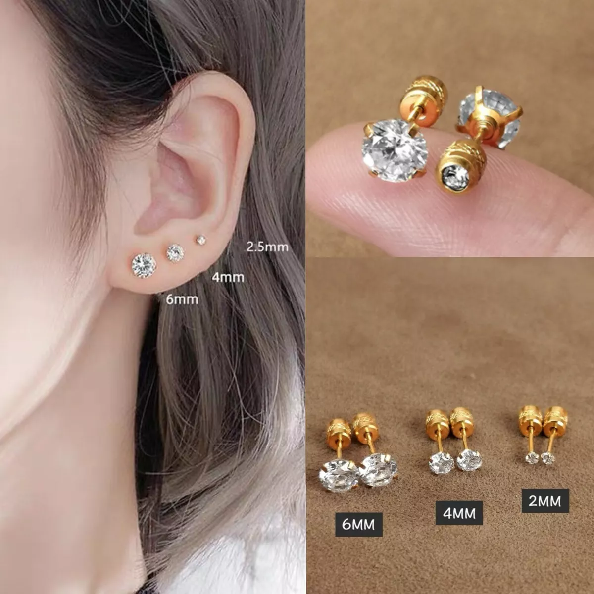 Girls surgical steel earrings sale