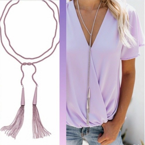 KENDRA SCOTT PHARA NECKLACE MATTE LILAC 