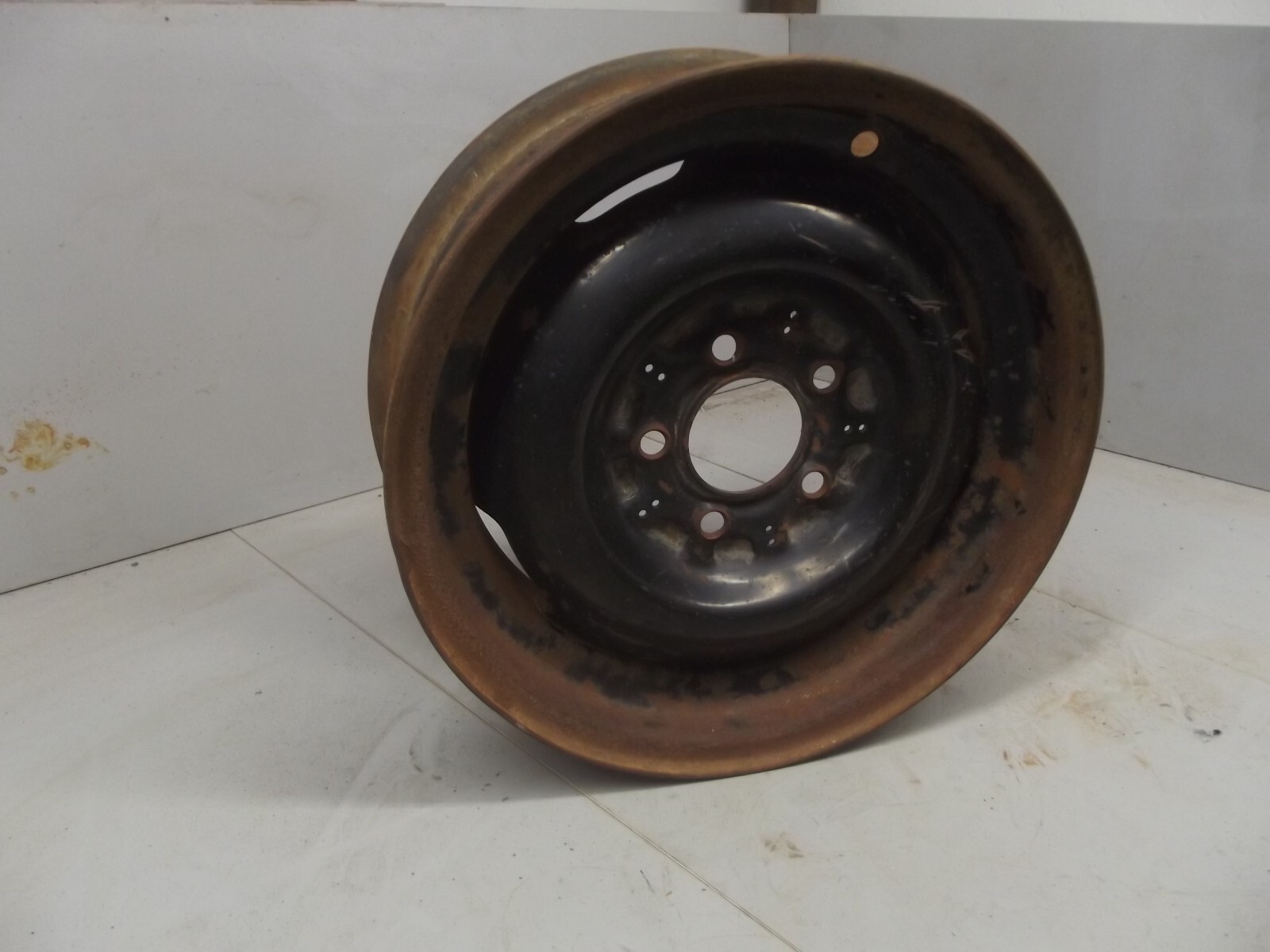 VINTAGE STEEL WHEEL RIM 15X5  5X4.5 LUG PATTERN wheels rims  SEE DETAILS