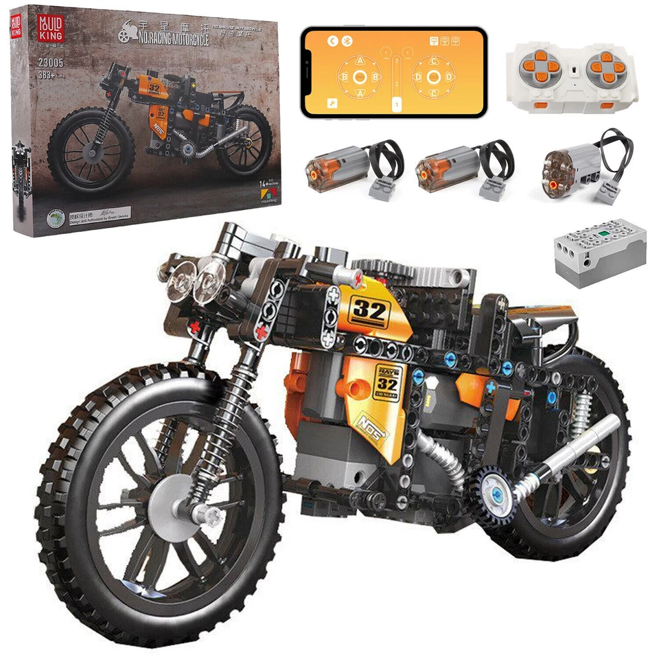 Mould King 23005 Motorrad ferngesteuert mit Handy-App RC 3 Motoren Neu OVP