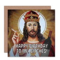Happy Birthday Jesus Blank Greeting Card With Envelope