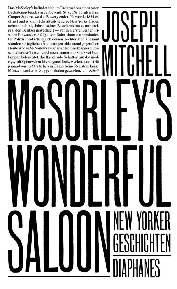 Thumbnail - Mcsorley's Wonderful Saloon | Yorker Geschichten | Joseph Mitchell |