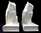 Rookwood PAIR Owl Bookends. Old Ivory Glaze. Shape #2655 Orig Cast by McD. 1946