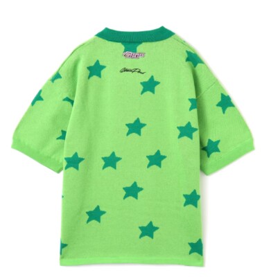 ニット セーター The Powerpuff Girls X atmos pink Jacquard Knit Polo Shirt / ザ パワパフ The Powerpuff Girls X atmos pink Jacquard Knit Polo Shirt