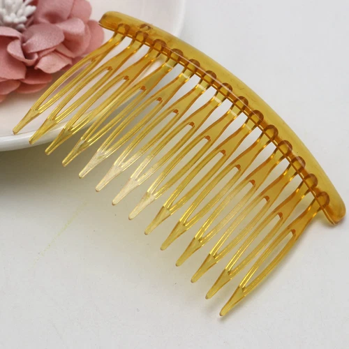 12 Coffee Plastic Hair Clips Side Combs Pin Barrettes 80X50mm for Ladies Craft