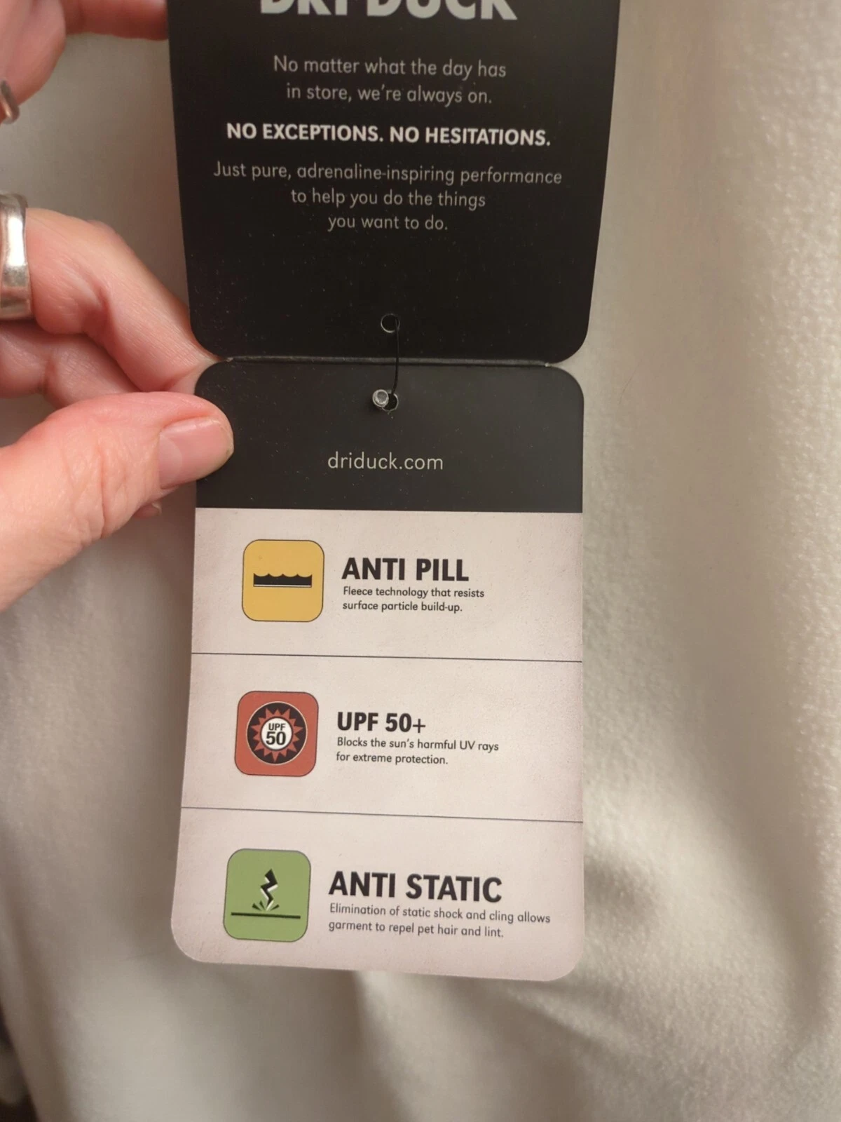 OFF WHITE Dri Duck DDX Giacca Pile Uomo Off White Pullover Quarto Zip Leggero