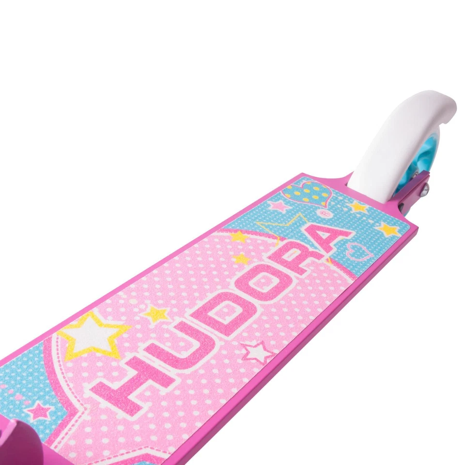 Hudora Kinder Scooter Pink Rosa Roller Mädchen Rutschfest 100kg klappbar robust - Bild 3 von 4