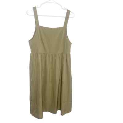 DAZY khaki tank dress layering neutral minimalist travel size large m | eBay