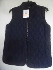 Erika Women's Navy Quilted Vest Size Small Sleeveless Nwt