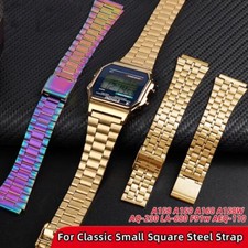 18mm Stainless Watchband Strap For Casio A158 A159 A168 A158W F91W LA680 AEQ110