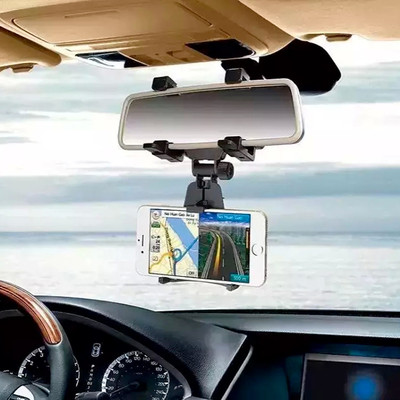 Supporto Per Smartphone Da Auto Universale – Per Specchietto Retrovisore, Regolabile, 360° - 3