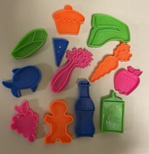 12 VTG Mattel Tuff Stuff Kids Plastic Play Toy Pretend Food POP Milk Steak