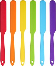 6 Pack Silicone Jar Spatula Jam Spreader for Peanut Butter Baking Cake Icing