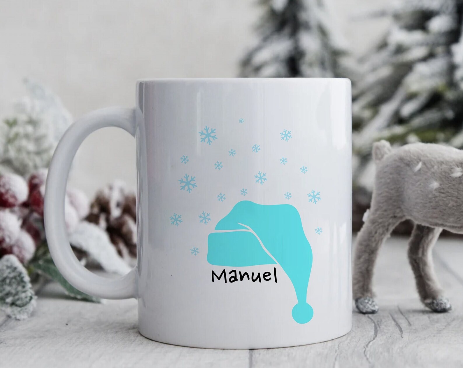 Personalized Kids Christmas Mug Hot Chocolate Mug Christmas Eve Box Filler Boy