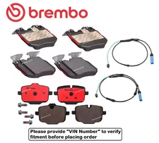 Front & Rear Brake Pad Set OE Brembo Ceramic +Sensor for BMW M550i xDrive